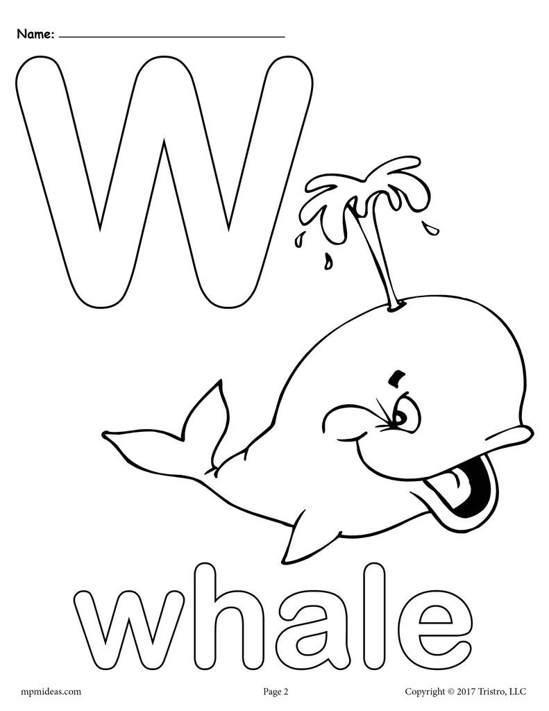 letter w alphabet coloring pages 3 printable versions supplyme