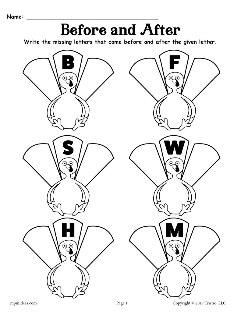 Alphabet Letter Sequencing Worksheet - Letters B, F, S, W, H, M