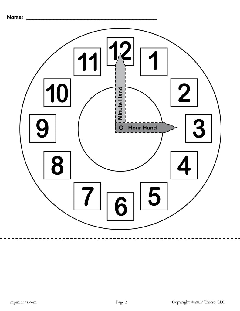 Build a Clock Answer Key