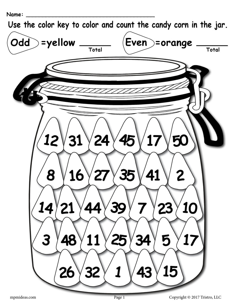 printable fall themed odd and even worksheet supplyme