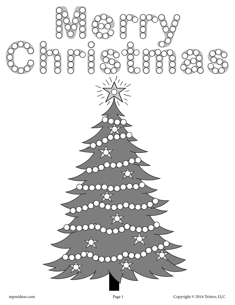 FREE Christmas Tree Q-Tip Painting Printable! – SupplyMe