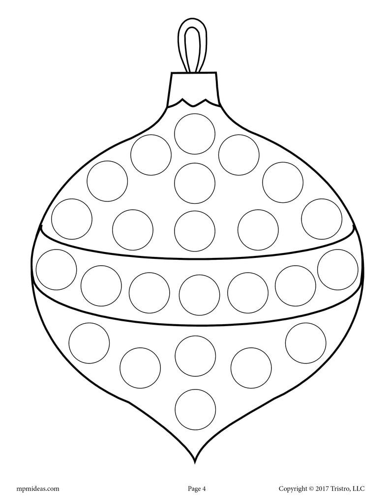 free dot art printables winter