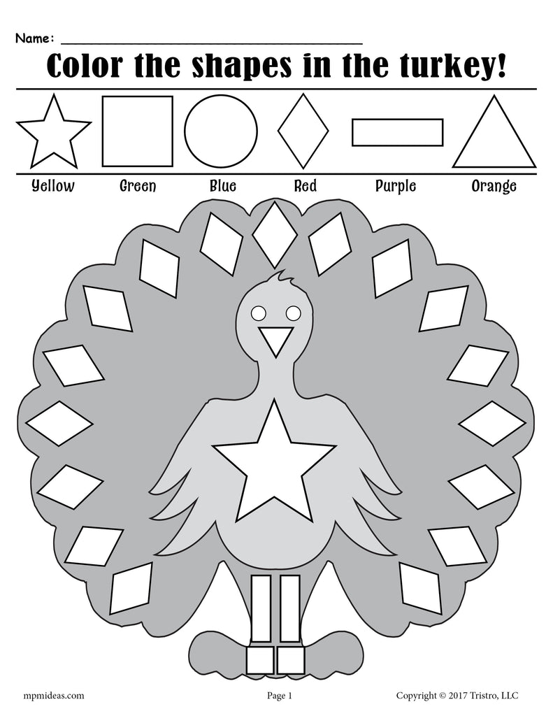 free shapes coloring pages for toddlers