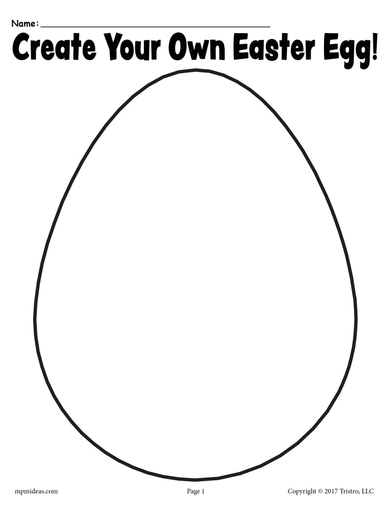 Create Your Own Easter Egg FREE Printable Template SupplyMe