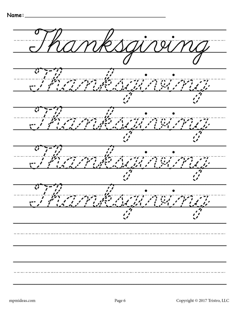 10 free cursive handwriting worksheets seasons and