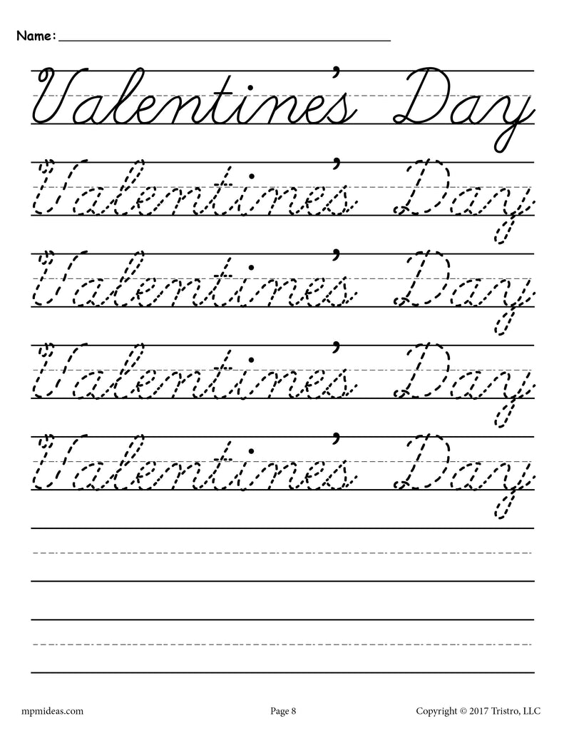 10 free cursive handwriting worksheets seasons and holidays supplyme