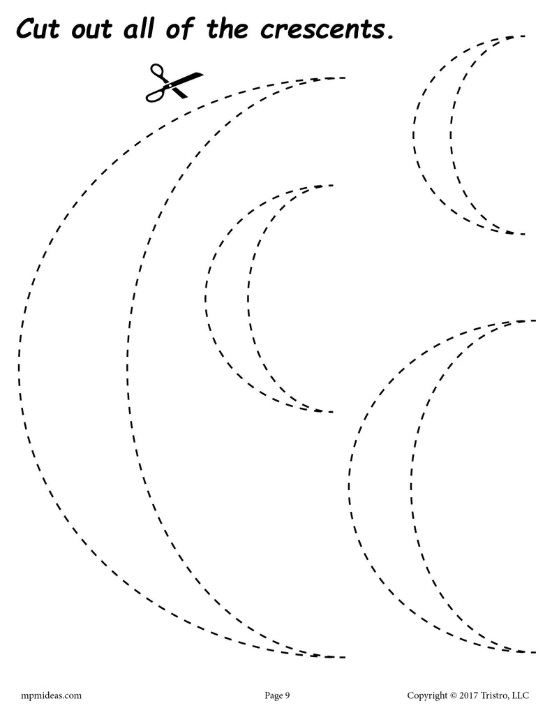 FREE Crescents Cutting Worksheet