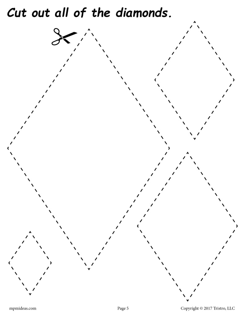 FREE Diamonds Cutting Worksheet