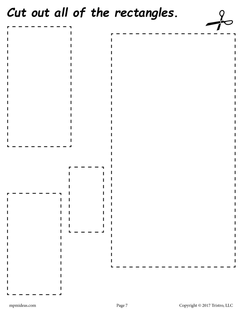 FREE Rectangles Cutting Worksheet