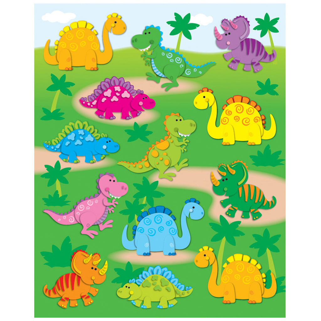 carson dellosa dinosaurs shape stickers cd 168018 supplyme