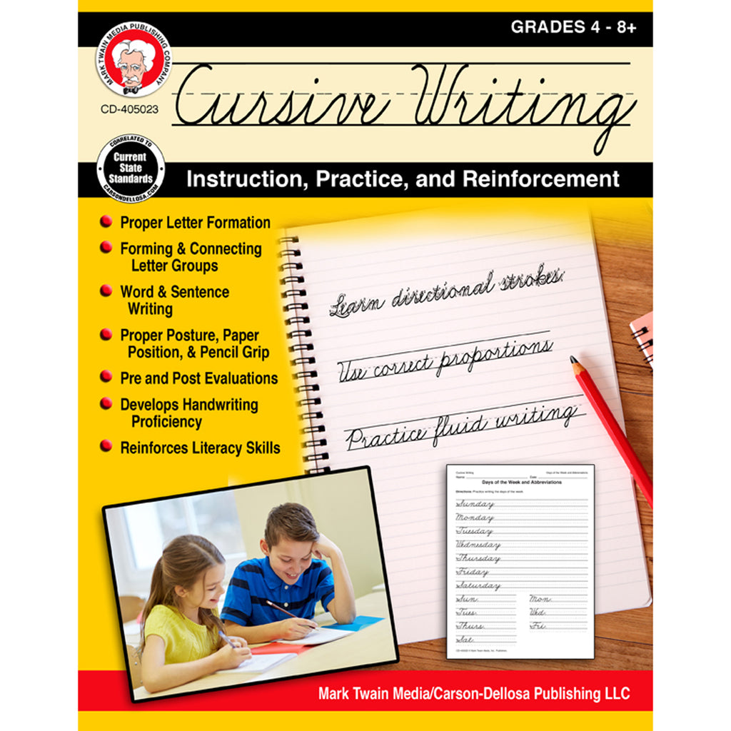 Carson Dellosa Cursive Writing: Instruction, Practice and Reinforcement ...