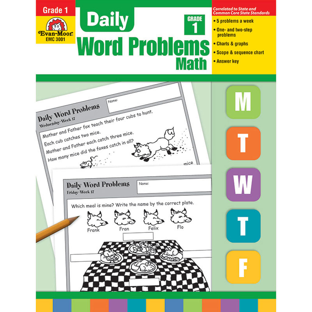 Evan-Moor Daily Word Problems, Grade 1 | EMC3001 - SupplyMe