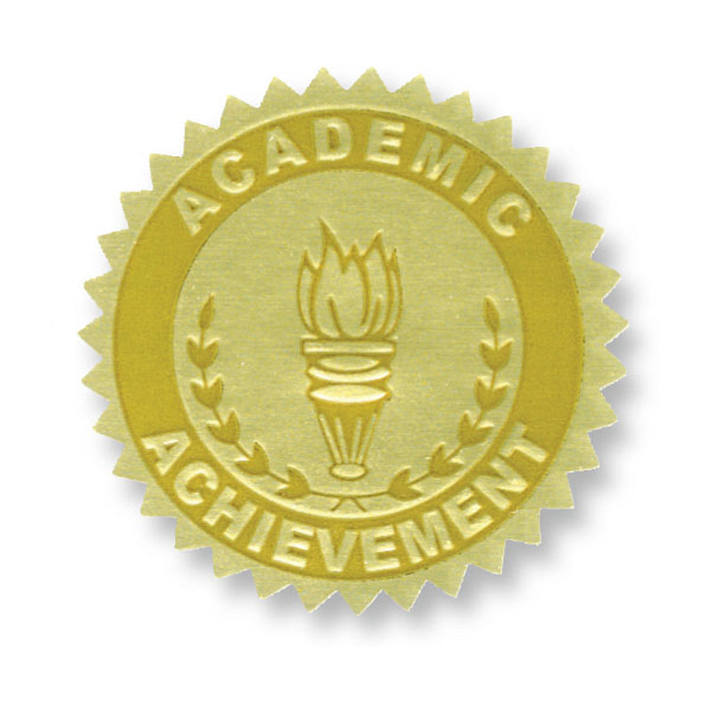 Flipside Gold Embossed Certificate Seals, Academic Achievement | H