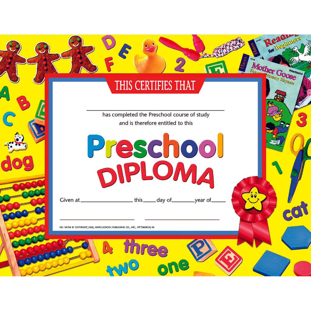 hayes-school-publishing-preschool-diploma-3-h-va706-supplyme