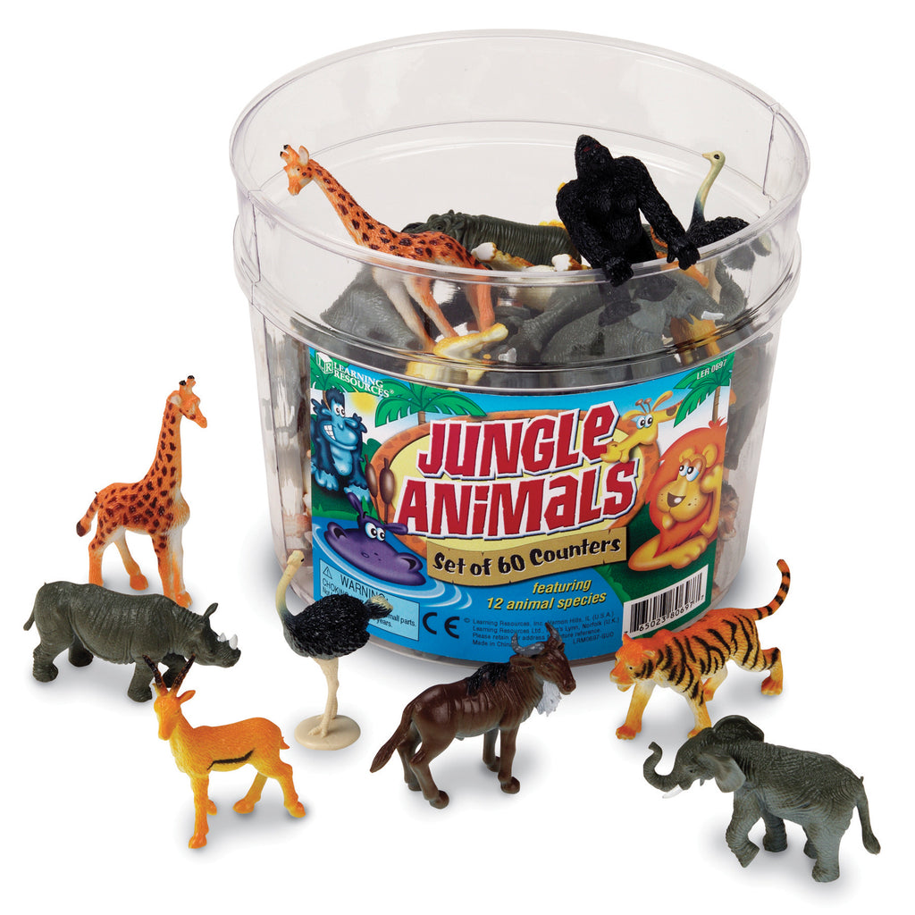 learning resources jungle animal counters set of 60 ler0697 supplyme