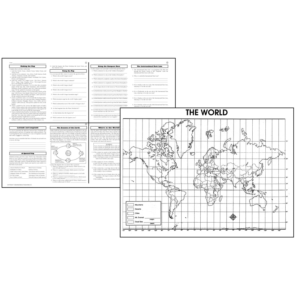 McDonald Publishing The World Activity Poster, Grades 4-8 | MC-M236