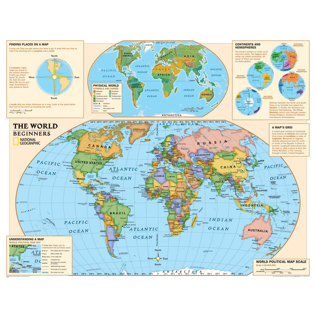 National Geographic Maps Beginners World Map | NGMRE01020557 – SupplyMe