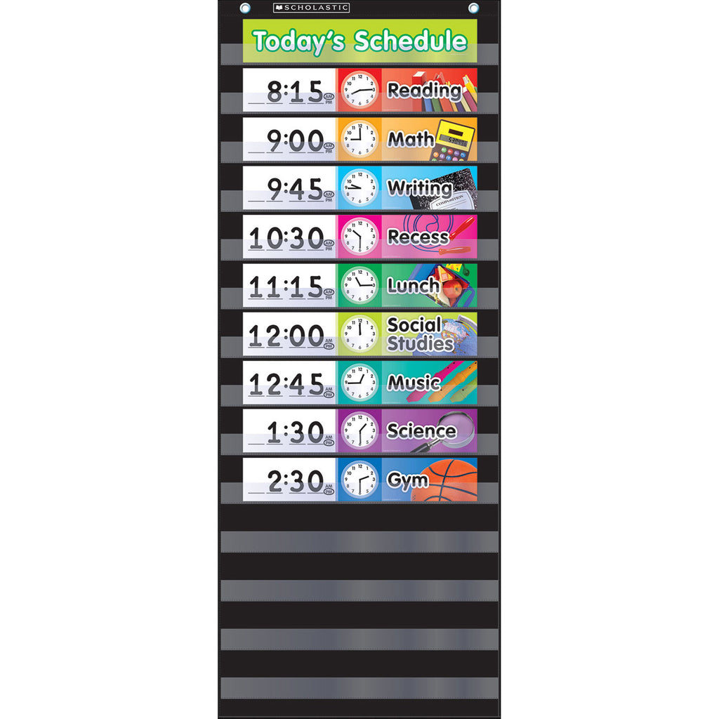 scholastic-daily-schedule-pocket-chart-black-sc-583865-supplyme