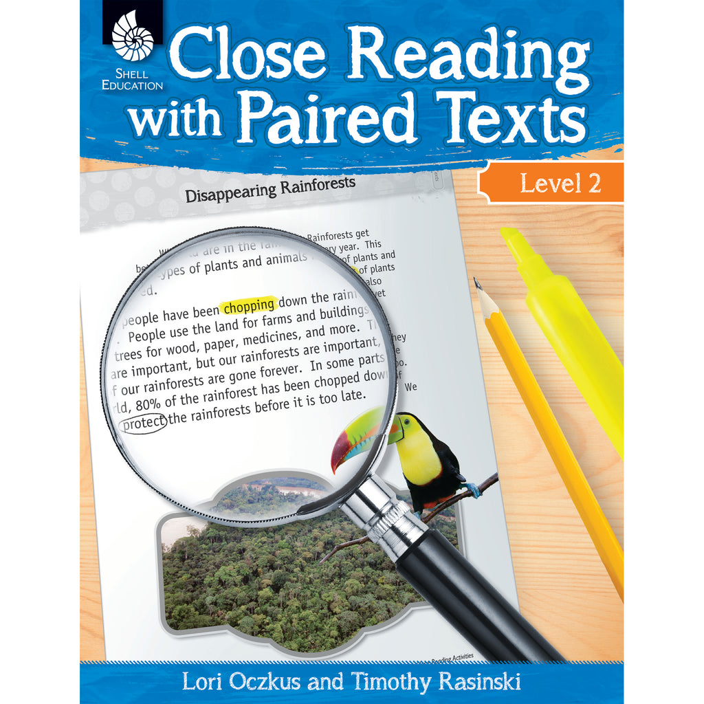 Reading level 2. Close reading. Read the text in pairs. Shell Education. Reading close with Sticks.