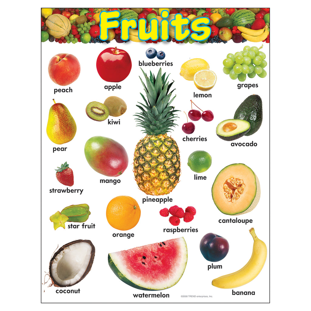 Trend Enterprises Fruits Learning Chart | T-38247 – SupplyMe