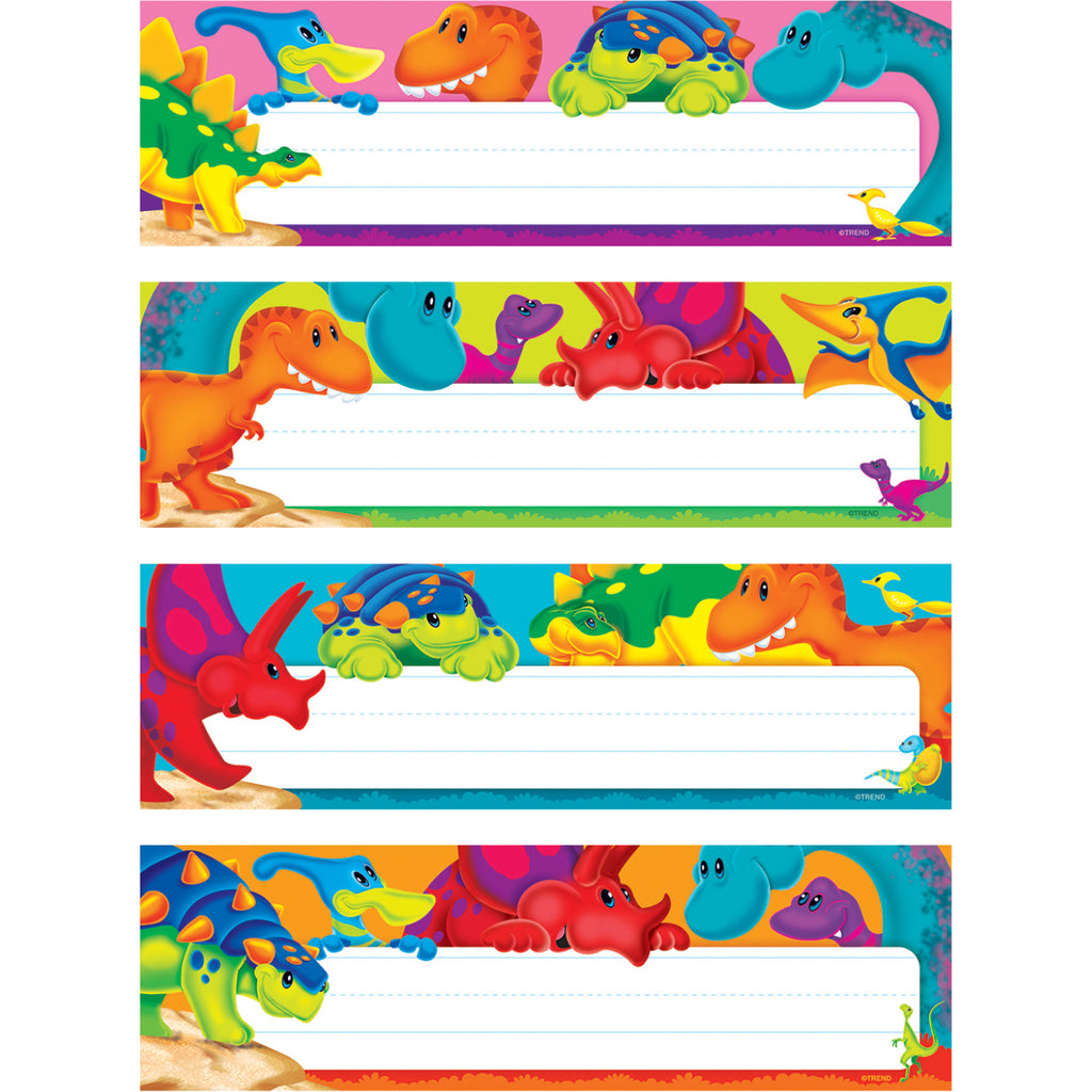 Trend Enterprises Dino Mite Pals Desk Toppers Name Plates Variety Pack T Supplyme