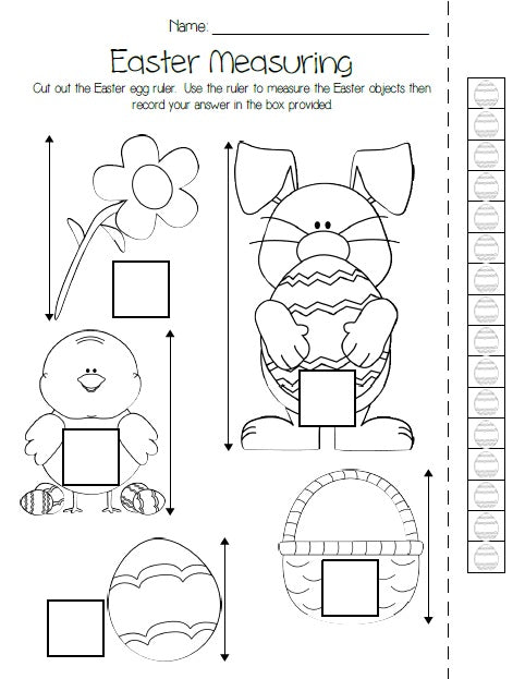 Printable Easter Measuring Activity