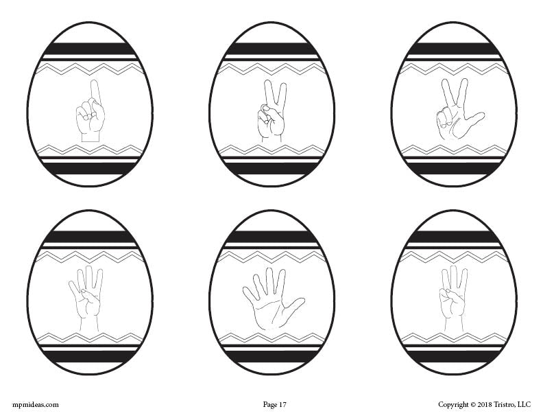 Printable Easter Egg Matching Game Sign Language