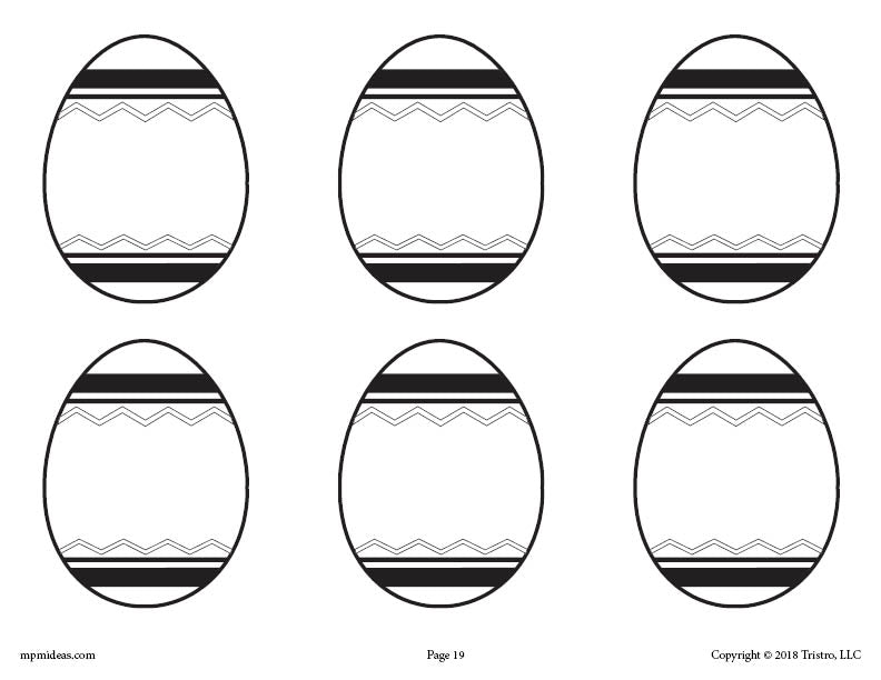 Printable Easter Egg Matching Game Blank Eggs