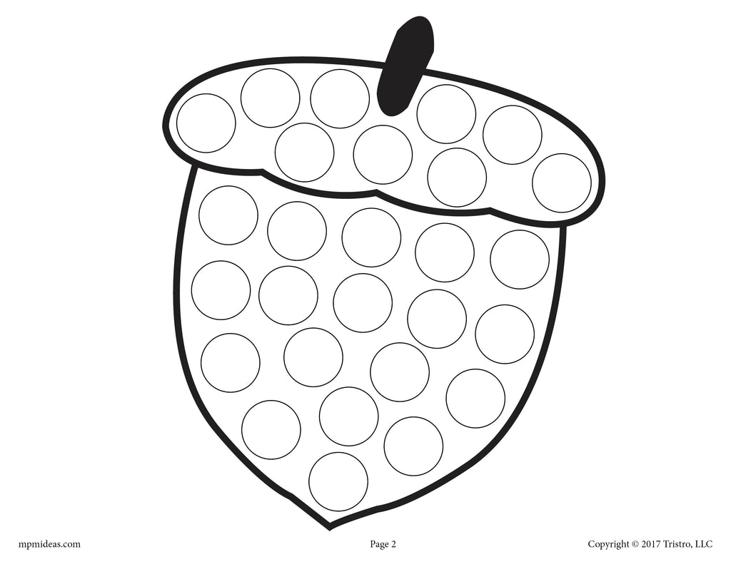 Acorn Do-A-Dot Printable