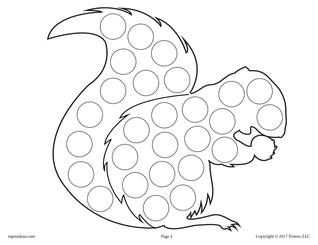 Squirrel Do-A-Dot Printable