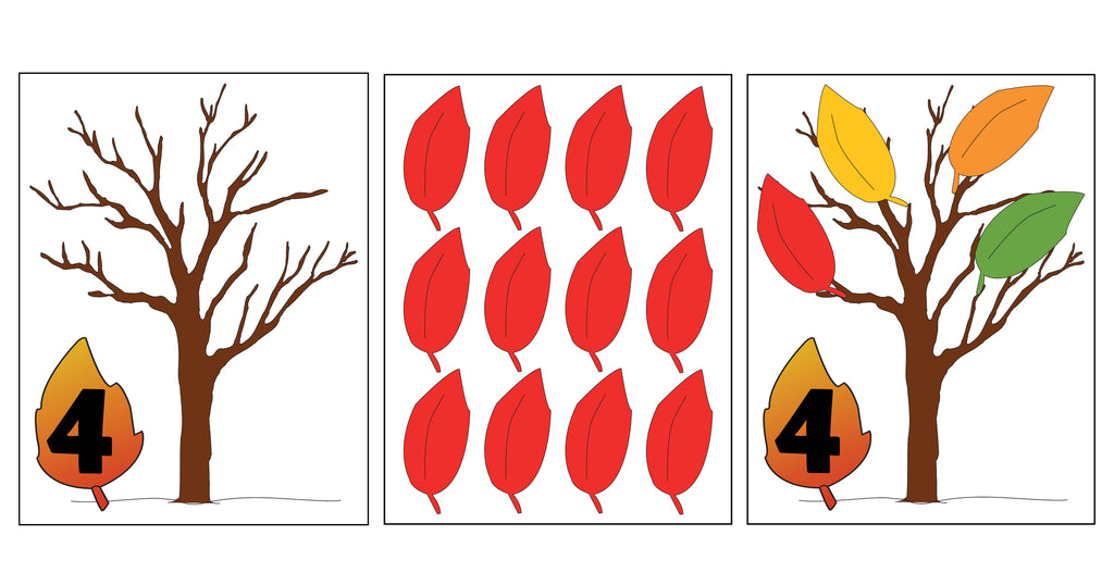 Fall Leaf Counting Activity for Kids [UPDATED]!