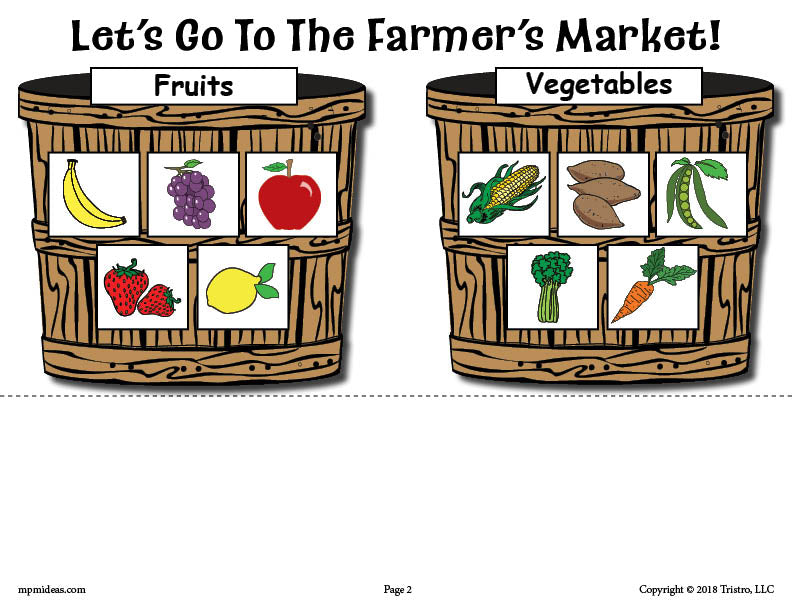 Fruits and Vegetables Sorting Answer Key