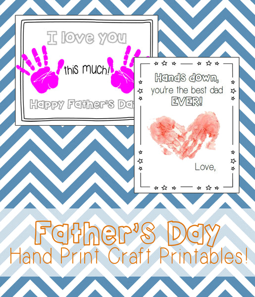 Hand Print Father's Day Craft Printables – SupplyMe