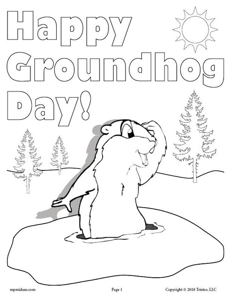 Easy Free Printable Groundhog Day Cards