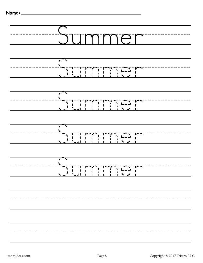 10 Handwriting Worksheets - Seasons and Holidays! – SupplyMe