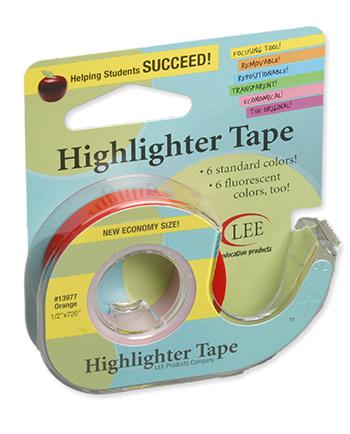 Lee Products Company Removable Highlighter Tape Yellow | LEE13975 ...