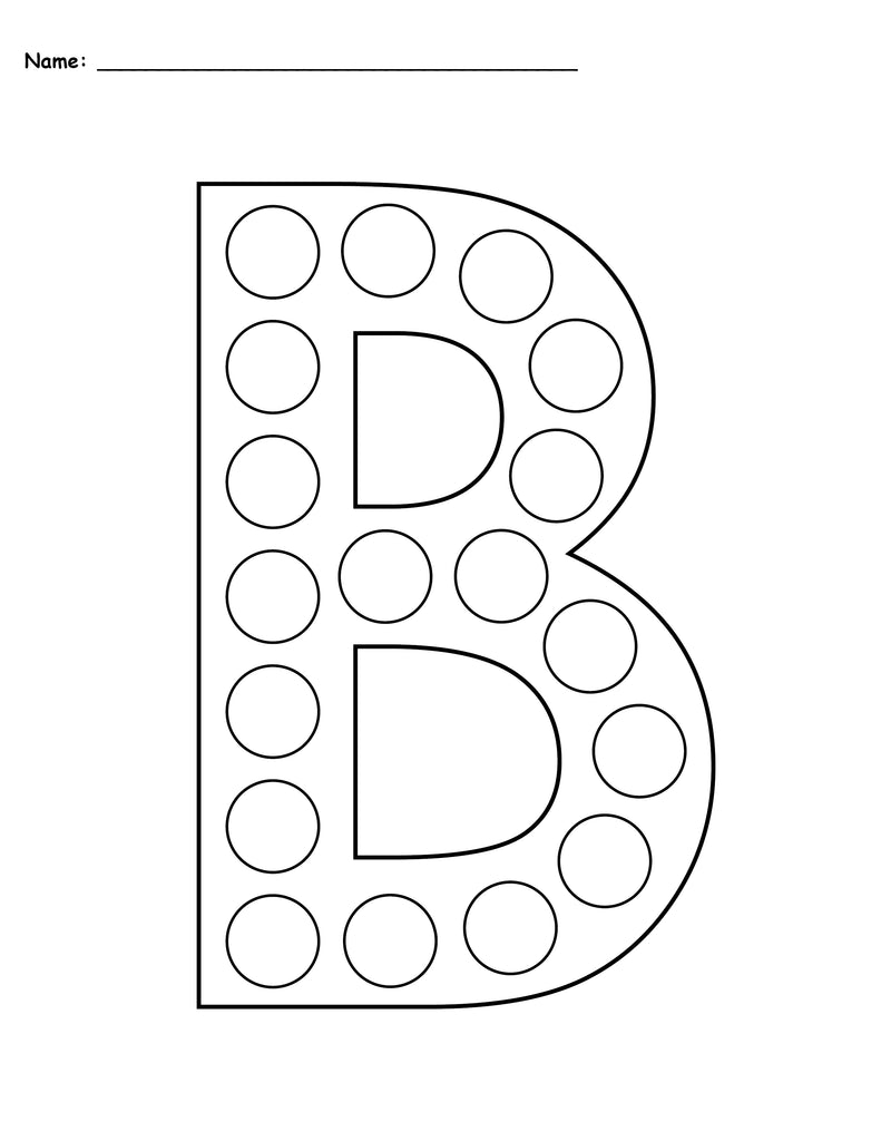 Letter B Do-A-Dot Printables - Uppercase & Lowercase! – SupplyMe