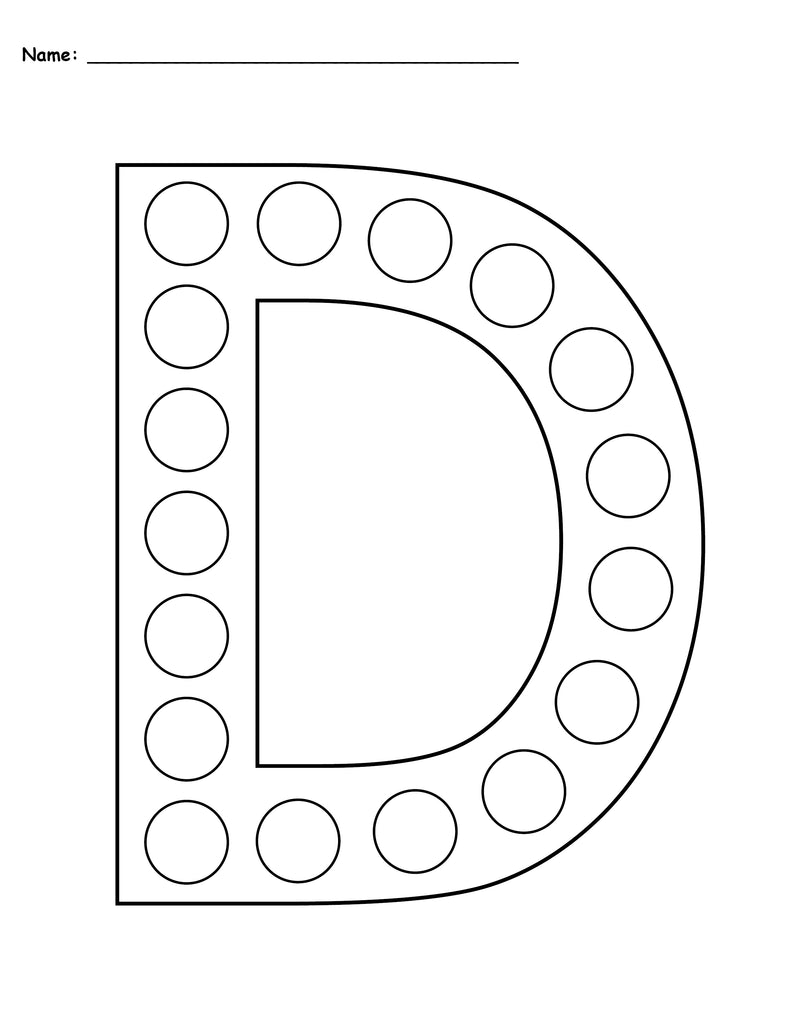 FREE Letter D Do-A-Dot Printables - Uppercase & Lowercase!