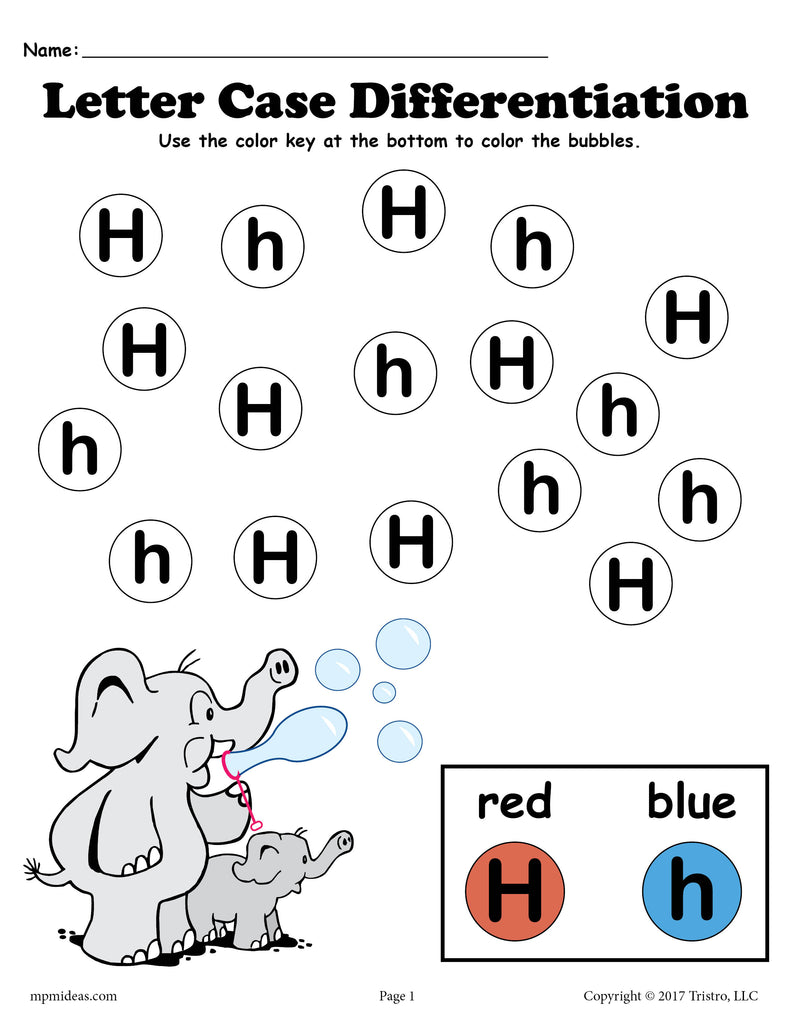FREE Letter H Do-A-Dot Printables For Letter Case Differentiation Prac – SupplyMe | capital h coloring page
