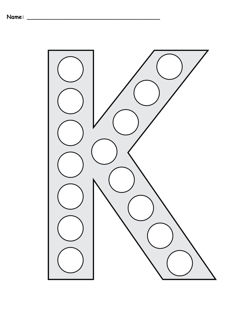 letter k do a dot printables uppercase lowercase