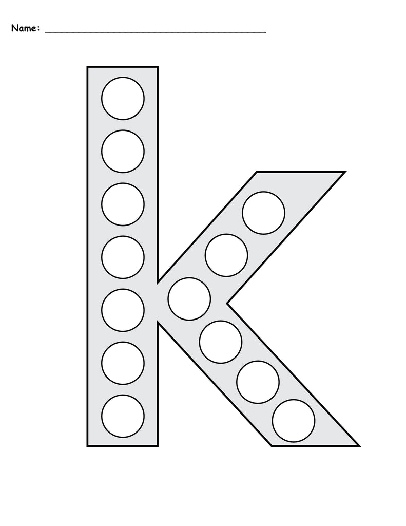 letter k do a dot printables uppercase lowercase