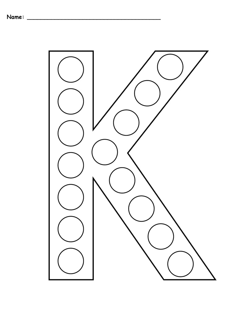 letter k do a dot printables uppercase lowercase