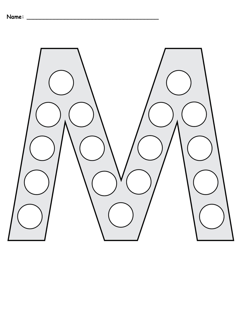 letter m do a dot printables uppercase lowercase