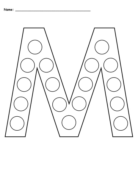 Letter M Do-A-Dot Printables - Uppercase & Lowercase! – SupplyMe