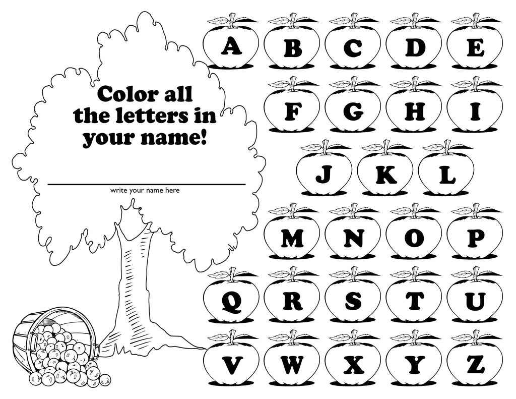 Find The Letters In My Name FREE Apple Themed Letter Recognition Worksheets