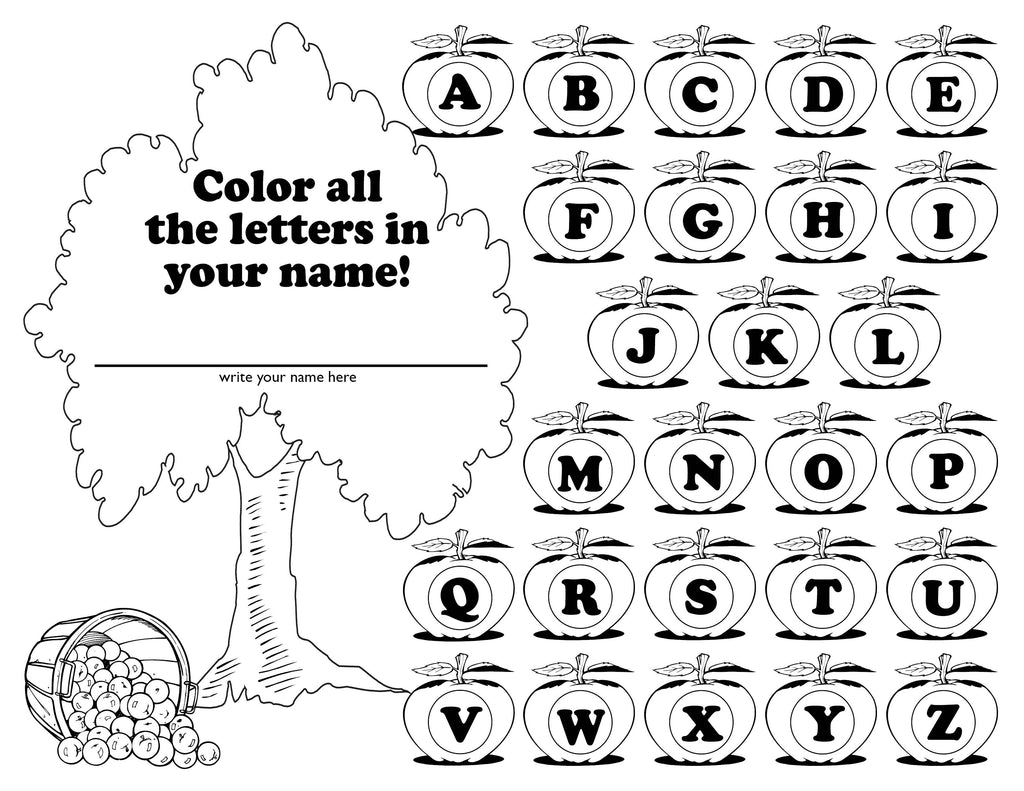 find the letters in my name apple themed letter recognition workshee