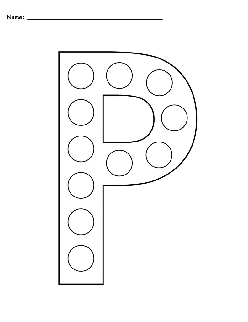 Letter P Do-A-Dot Printables - Uppercase & Lowercase! – SupplyMe