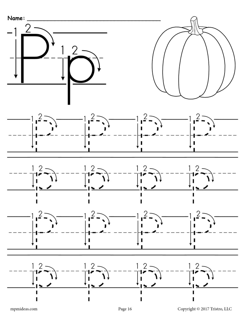 Letter P Preschool Printables