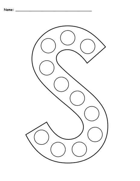 Letter S Do-A-Dot Printables - Uppercase & Lowercase! – SupplyMe