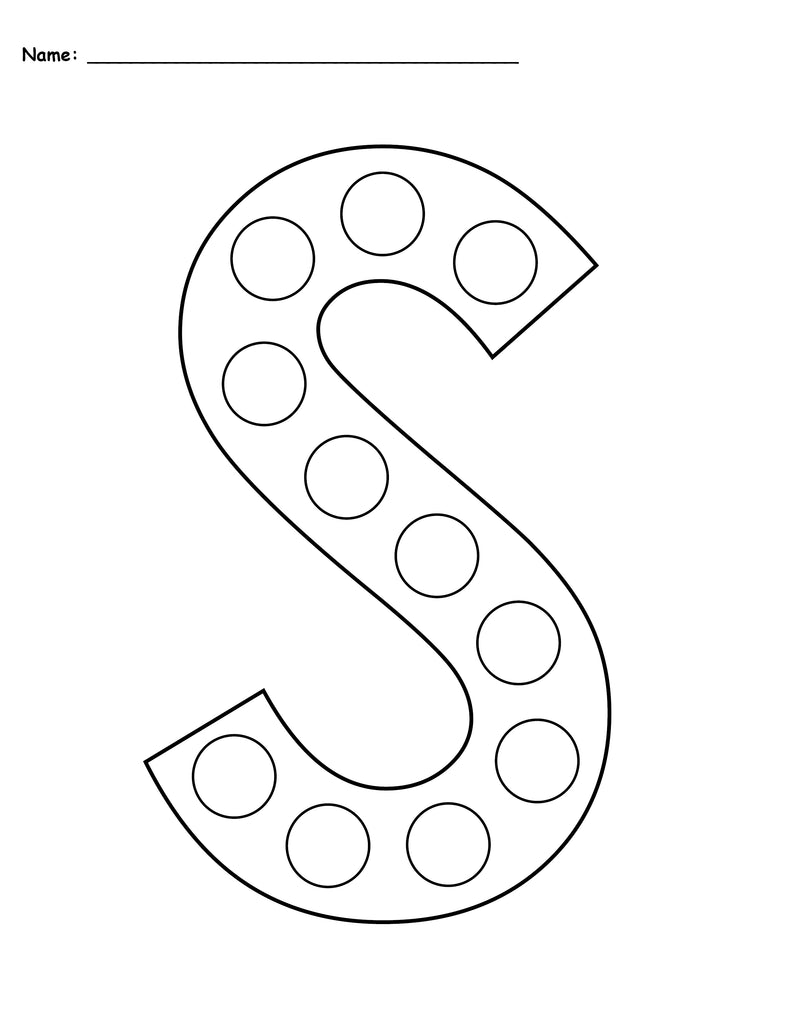 Letter S Do A Dot Printables Uppercase Lowercase SupplyMe